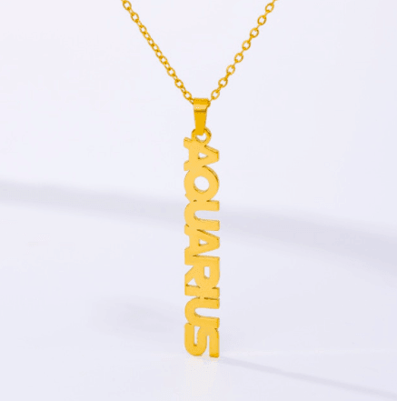 Vertical Zodiac Necklace - SHOP LANI