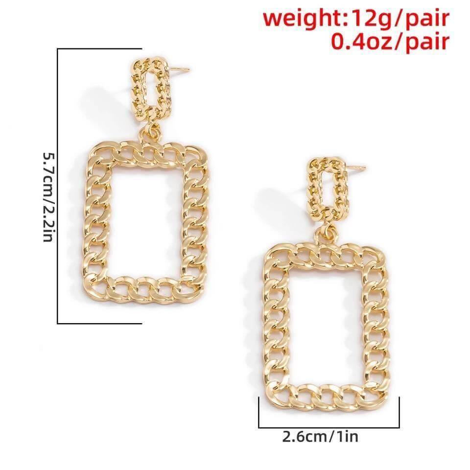 Gold Chain Earrings - SHOP LANI