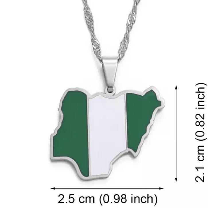 Nigeria Flag Necklace - SHOP LANI