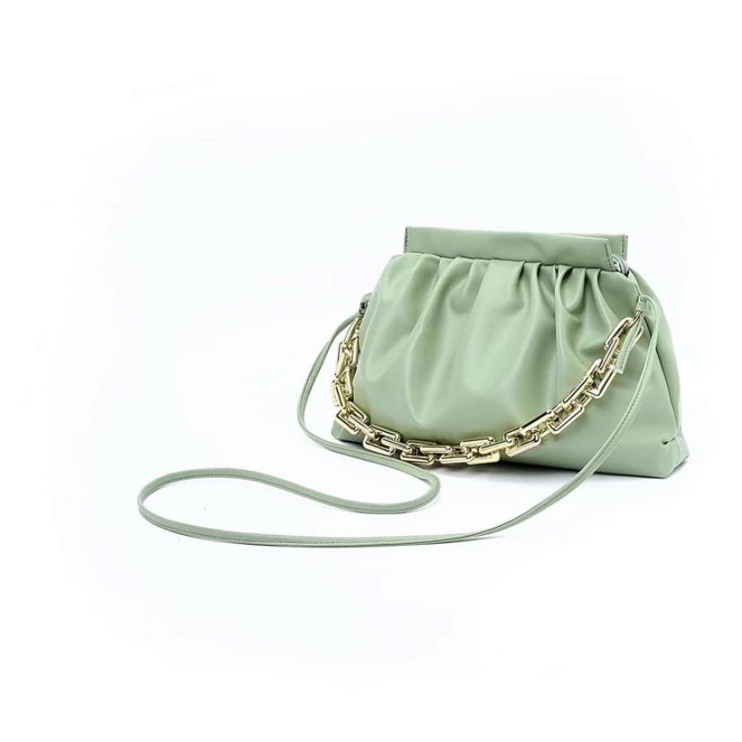 Sienna Gold Chain Bag | new green - SHOP LANI