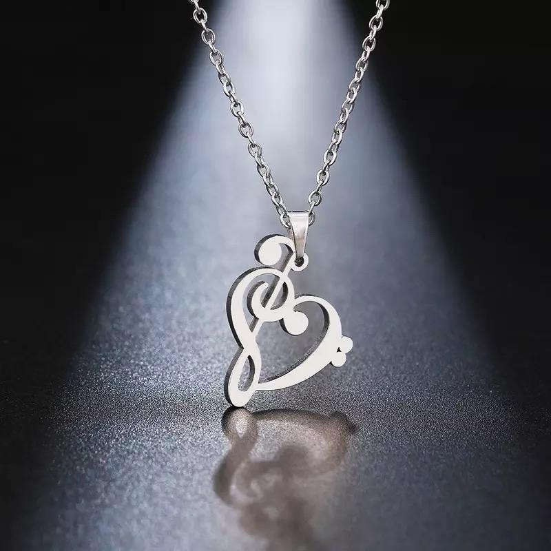 Heart of Music Necklace - silver - SHOP LANI