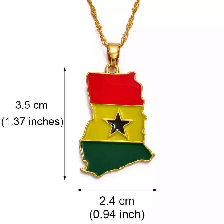 Ghana Flag Necklace - SHOP LANI