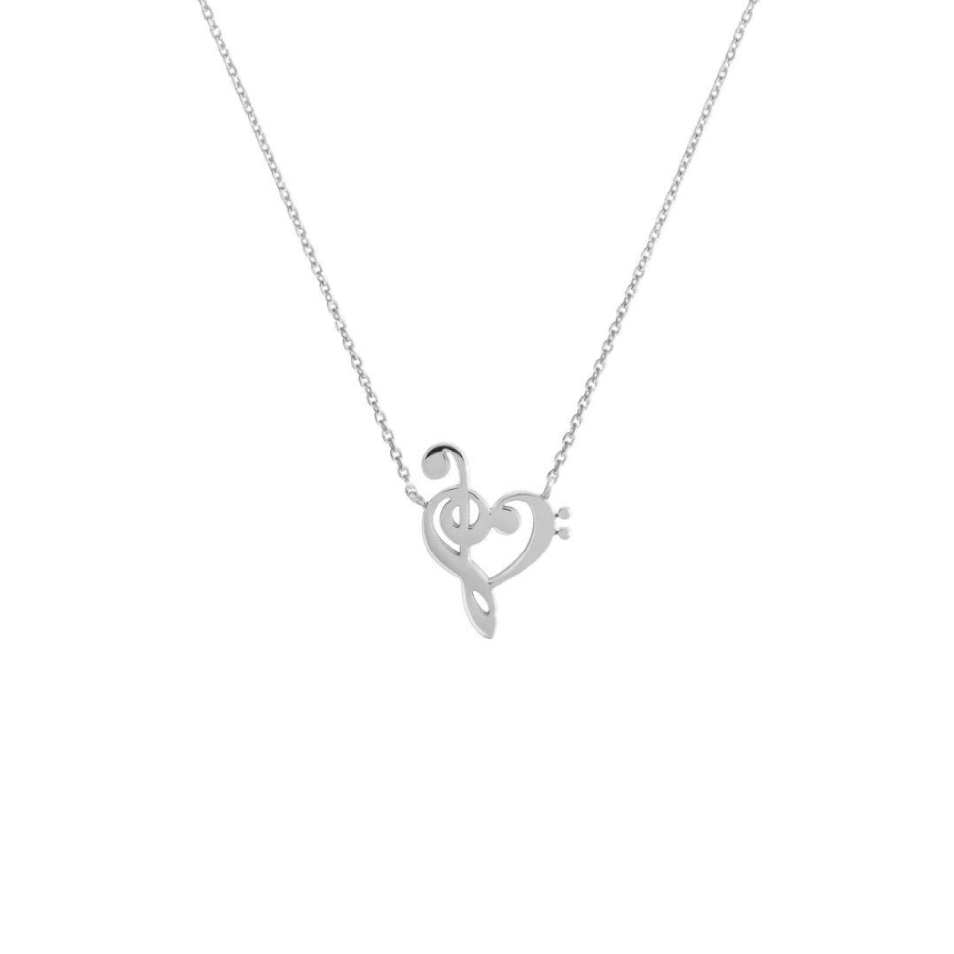 Heart of Music Necklace - silver - SHOP LANI