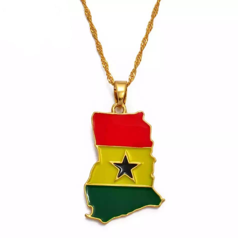 Ghana Flag Necklace - SHOP LANI