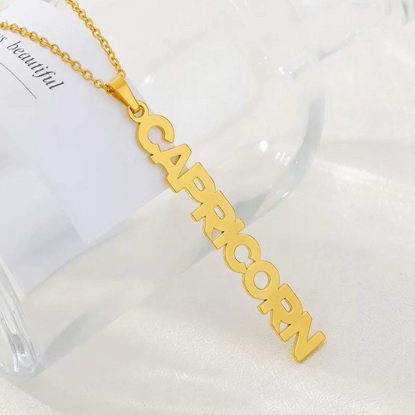 Vertical Zodiac Necklace - SHOP LANI