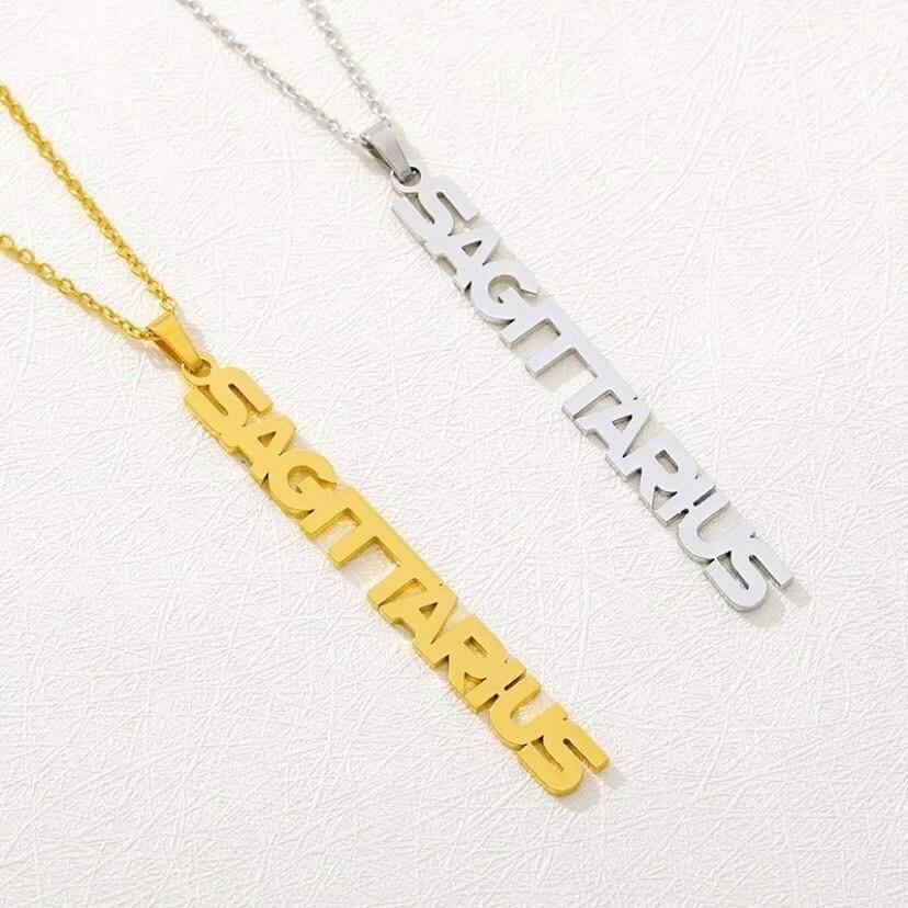 Vertical Zodiac Necklace - SHOP LANI