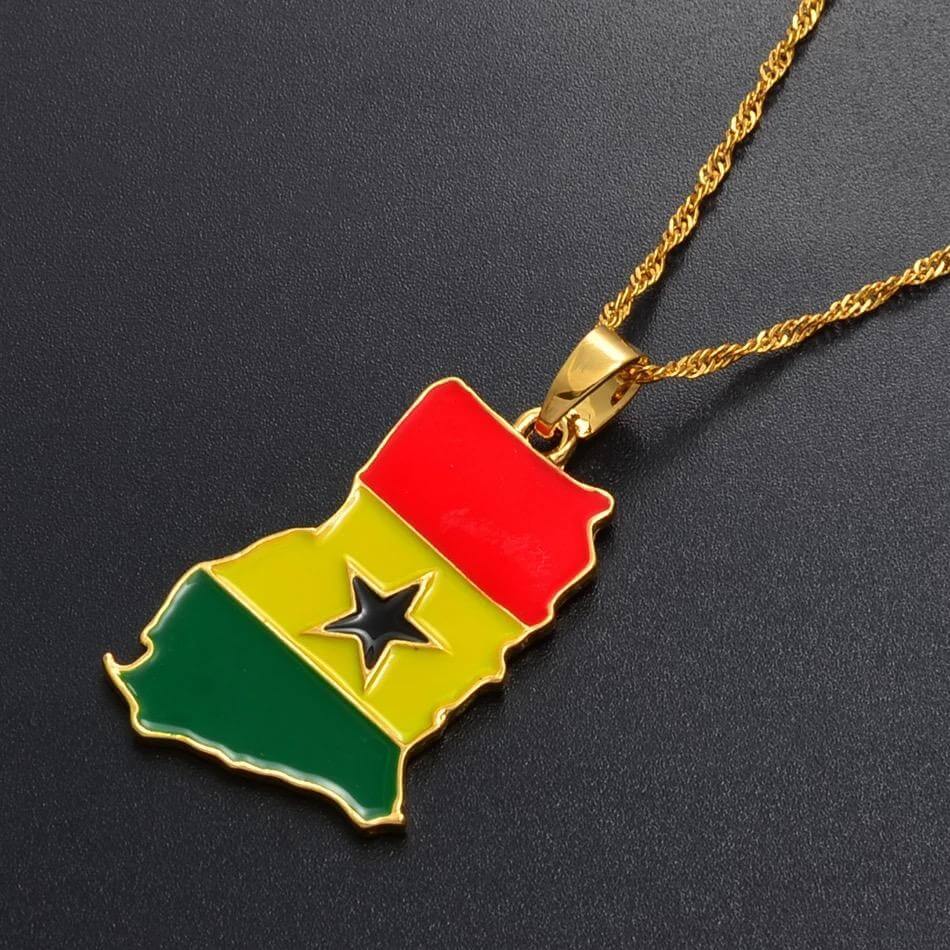 Ghana Flag Necklace - SHOP LANI