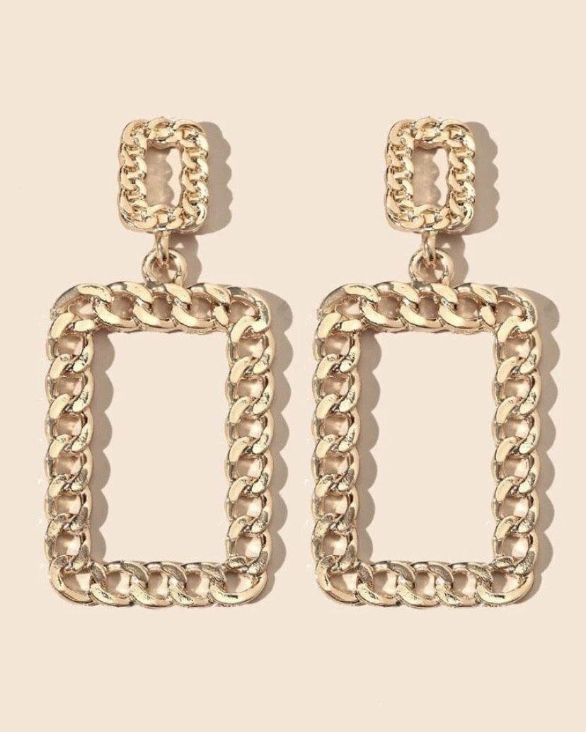 Gold Chain Earrings - SHOP LANI